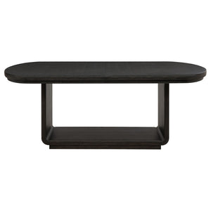 English Elm Bangor Sculptural Pedestal Extension Dining Table in Ash Veneer for Modern Interiors B062P518466