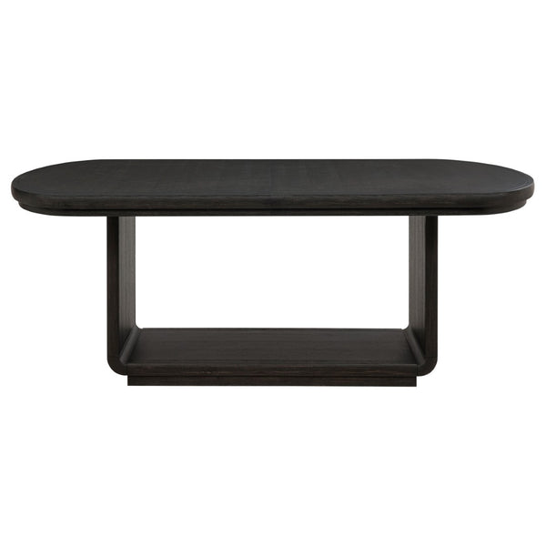 English Elm Bangor Sculptural Pedestal Extension Dining Table in Ash Veneer for Modern Interiors B062P518466