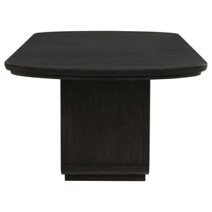 English Elm Bangor Sculptural Pedestal Extension Dining Table in Ash Veneer for Modern Interiors B062P518466