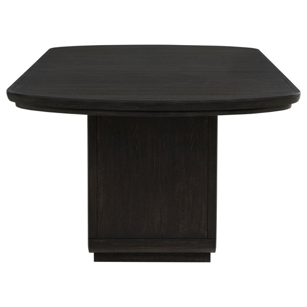 English Elm Bangor Sculptural Pedestal Extension Dining Table in Ash Veneer for Modern Interiors B062P518466