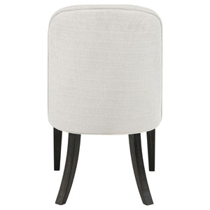 English Elm Bangor High-back Channel Tufted Dining Chairs with Flared Legs Set of Two B062P518467