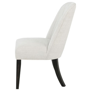 English Elm Bangor High-back Channel Tufted Dining Chairs with Flared Legs Set of Two B062P518467