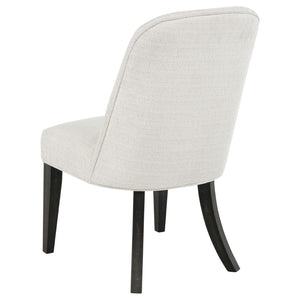 English Elm Bangor High-back Channel Tufted Dining Chairs with Flared Legs Set of Two B062P518467