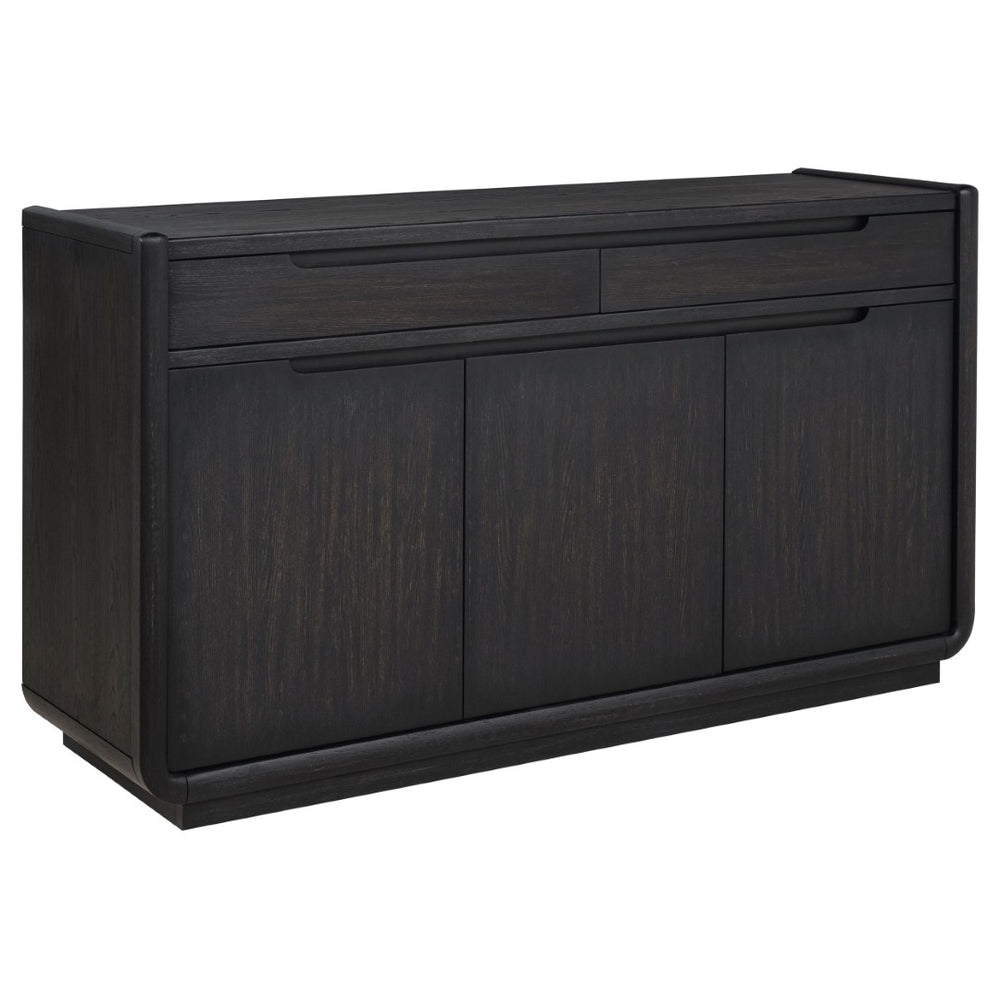 English Elm Bangor Burnished Black Sideboard with Felt Drawers and Soft Close Cabinet Doors B062P518469