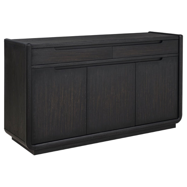English Elm Bangor Burnished Black Sideboard with Felt Drawers and Soft Close Cabinet Doors B062P518469