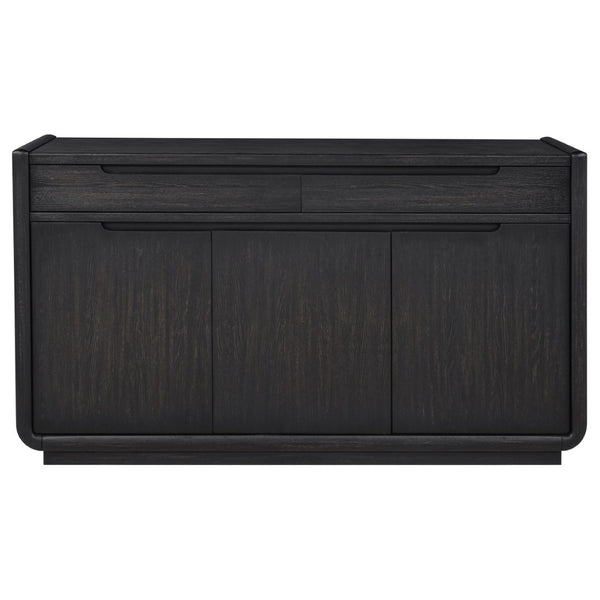 English Elm Bangor Burnished Black Sideboard with Felt Drawers and Soft Close Cabinet Doors B062P518469