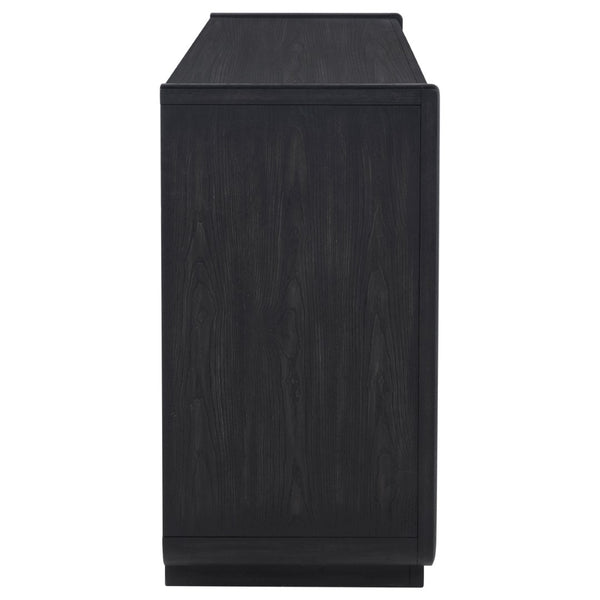 English Elm Bangor Burnished Black Sideboard with Felt Drawers and Soft Close Cabinet Doors B062P518469