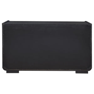 English Elm Bangor Burnished Black Sideboard with Felt Drawers and Soft Close Cabinet Doors B062P518469
