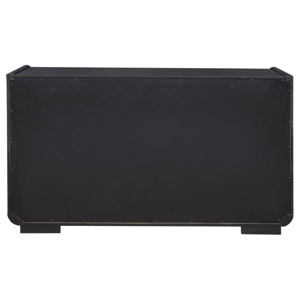 English Elm Bangor Burnished Black Sideboard with Felt Drawers and Soft Close Cabinet Doors B062P518469