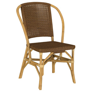 English Elm Chaucer Handwoven Rattan Dining Chairs Artisan Open Weave Set of Two for Coastal Rooms B062P518494