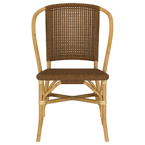 English Elm Chaucer Handwoven Rattan Dining Chairs Artisan Open Weave Set of Two for Coastal Rooms B062P518494