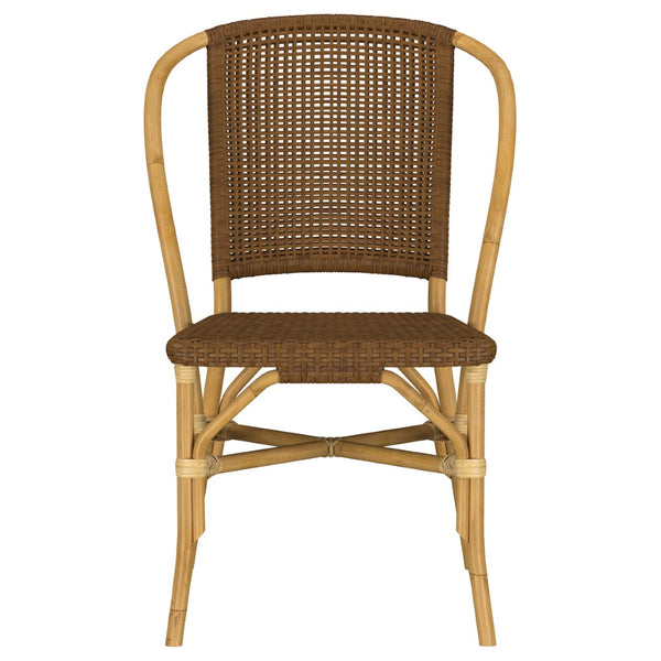 English Elm Chaucer Handwoven Rattan Dining Chairs Artisan Open Weave Set of Two for Coastal Rooms B062P518494