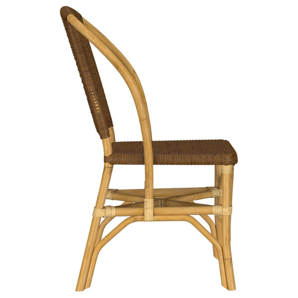 English Elm Chaucer Handwoven Rattan Dining Chairs Artisan Open Weave Set of Two for Coastal Rooms B062P518494