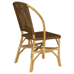 English Elm Chaucer Handwoven Rattan Dining Chairs Artisan Open Weave Set of Two for Coastal Rooms B062P518494