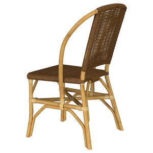 English Elm Chaucer Handwoven Rattan Dining Chairs Artisan Open Weave Set of Two for Coastal Rooms B062P518494