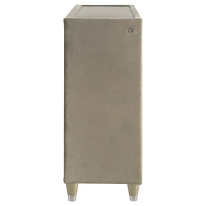 English Elm Mika Quilted Velvet 8 Drawer Dresser with LED Lighting and Glam Crystal Hardware B062P518514