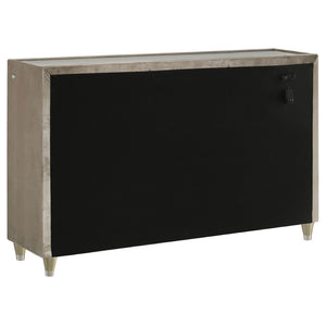 English Elm Mika Quilted Velvet 8 Drawer Dresser with LED Lighting and Glam Crystal Hardware B062P518514