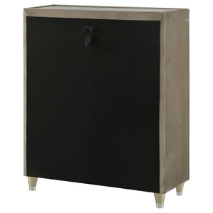 English Elm Mika Velvet Five Drawer Chest with Quilted Fronts LED Lighting and Acrylic Glam Accents B062P518520
