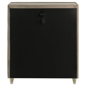English Elm Mika Velvet Five Drawer Chest with Quilted Fronts LED Lighting and Acrylic Glam Accents B062P518520