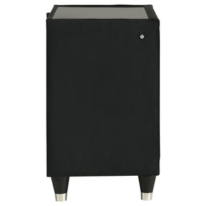 English Elm Mika Quilted Velvet 2-Drawer Nightstand with LED Glow and USB Charging Ports B062P518589