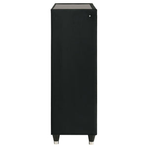 English Elm Mika Velvet Five Drawer Chest with LED Lighting and Glam Acrylic Fronts for Bedroom B062P518596