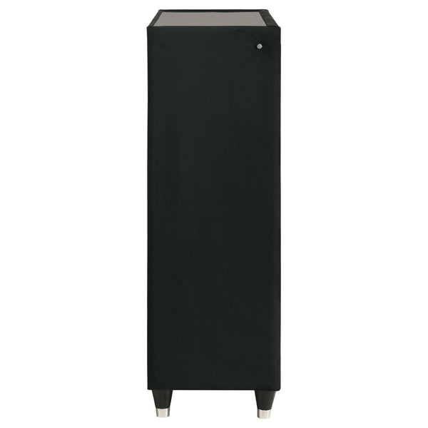 English Elm Mika Velvet Five Drawer Chest with LED Lighting and Glam Acrylic Fronts for Bedroom B062P518596