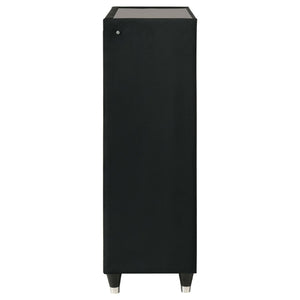 English Elm Mika Velvet Five Drawer Chest with LED Lighting and Glam Acrylic Fronts for Bedroom B062P518596
