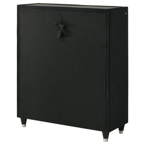 English Elm Mika Velvet Five Drawer Chest with LED Lighting and Glam Acrylic Fronts for Bedroom B062P518596