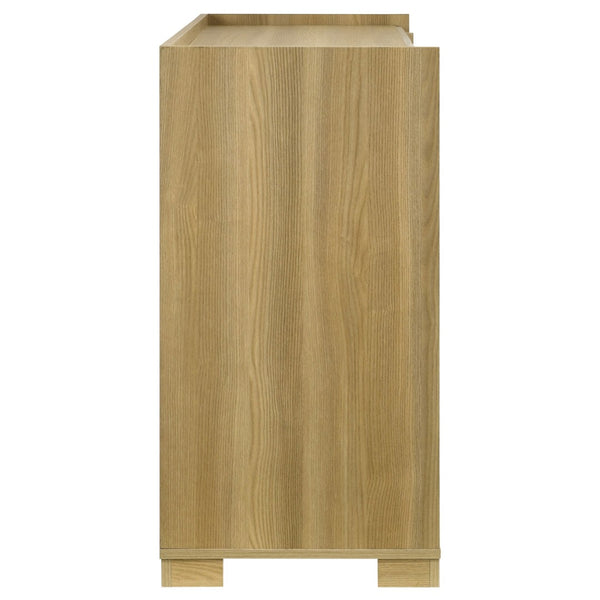 English Elm Lincoln Two-Tone Six Drawer Dresser with Wood Trim for Master or Guest Bedroom B062P519761