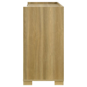 English Elm Lincoln Two-Tone Six Drawer Dresser with Wood Trim for Master or Guest Bedroom B062P519761