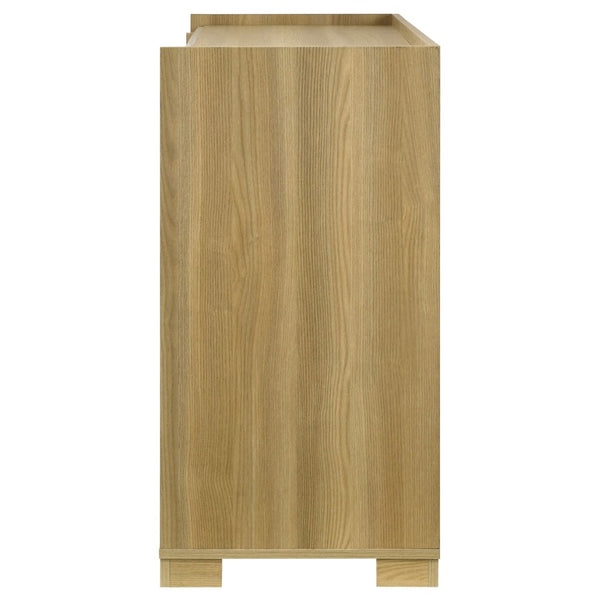 English Elm Lincoln Two-Tone Six Drawer Dresser with Wood Trim for Master or Guest Bedroom B062P519761