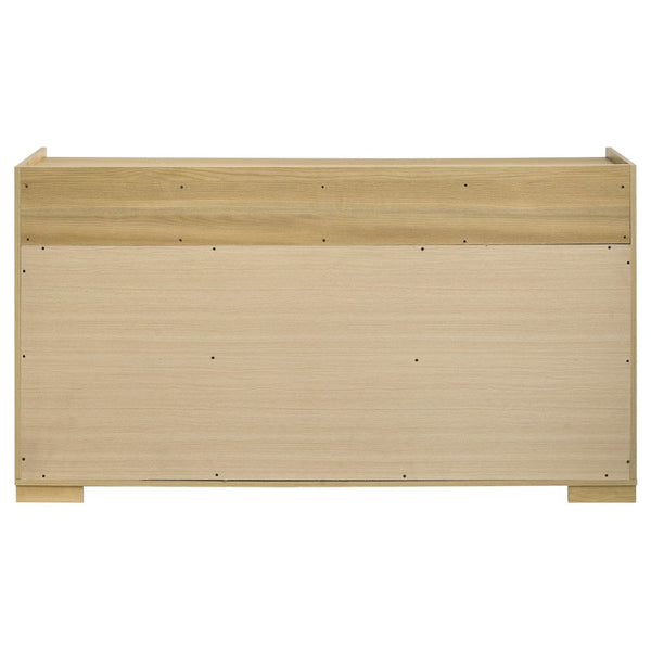 English Elm Lincoln Two-Tone Six Drawer Dresser with Wood Trim for Master or Guest Bedroom B062P519761