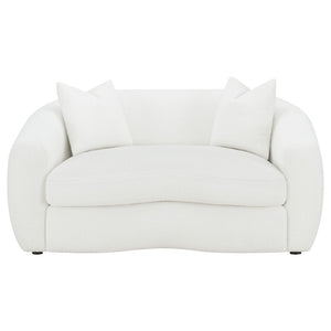 English Elm Wilson Faux Sheepskin Loveseat Sculpted Silhouette for Modern Living Rooms B062P519788