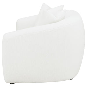English Elm Wilson Faux Sheepskin Loveseat Sculpted Silhouette for Modern Living Rooms B062P519788