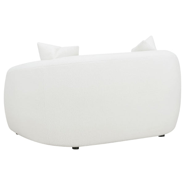 English Elm Wilson Faux Sheepskin Loveseat Sculpted Silhouette for Modern Living Rooms B062P519788