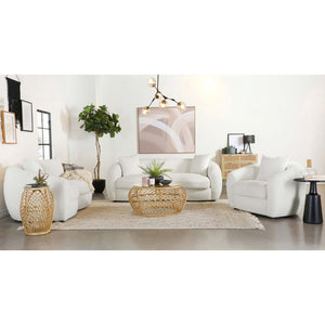 English Elm Wilson Oversized Faux Sheepskin Accent Chair Plush Ivory Seat for Living Room B062P519789