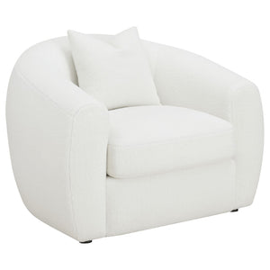 English Elm Wilson Oversized Faux Sheepskin Accent Chair Plush Ivory Seat for Living Room B062P519789
