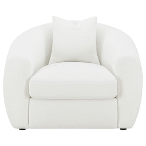 English Elm Wilson Oversized Faux Sheepskin Accent Chair Plush Ivory Seat for Living Room B062P519789