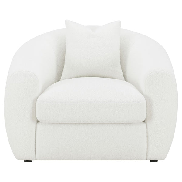 English Elm Wilson Oversized Faux Sheepskin Accent Chair Plush Ivory Seat for Living Room B062P519789