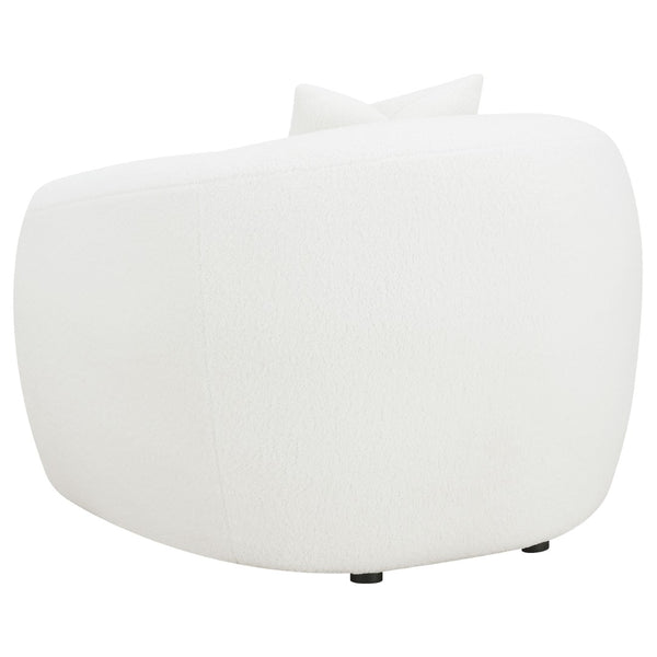 English Elm Wilson Oversized Faux Sheepskin Accent Chair Plush Ivory Seat for Living Room B062P519789
