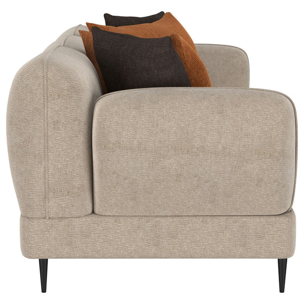English Elm Repley Chenille Sofa with Sculpted Track Arms and Waterfall Bench for Modern Living B062P519823