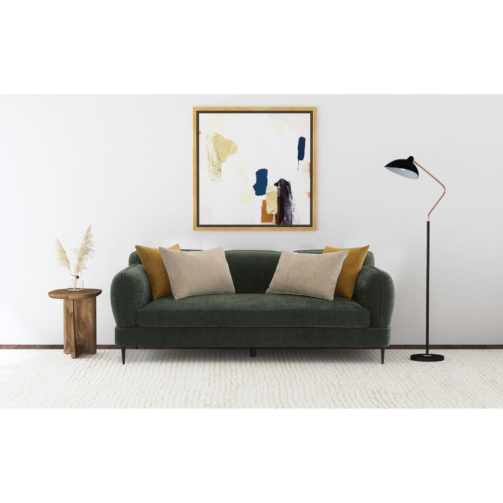 English Elm Repley Chenille Curved Track Arm Sofa with Metal Legs for Modern Living Rooms B062P519824