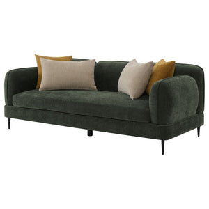 English Elm Repley Chenille Curved Track Arm Sofa with Metal Legs for Modern Living Rooms B062P519824