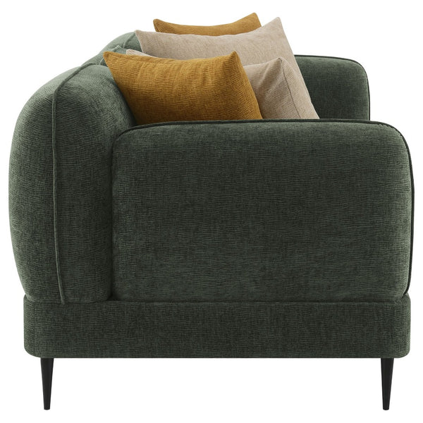 English Elm Repley Chenille Curved Track Arm Sofa with Metal Legs for Modern Living Rooms B062P519824