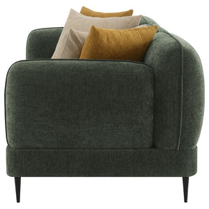 English Elm Repley Chenille Curved Track Arm Sofa with Metal Legs for Modern Living Rooms B062P519824