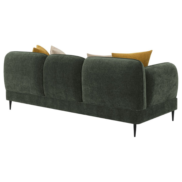 English Elm Repley Chenille Curved Track Arm Sofa with Metal Legs for Modern Living Rooms B062P519824
