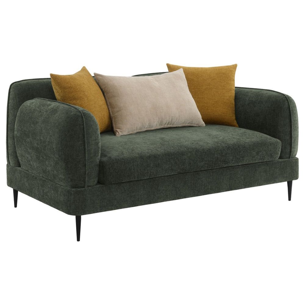 English Elm Repley Chenille Loveseat with Round Track Arms and Foam Cushions for Modern Living B062P519825