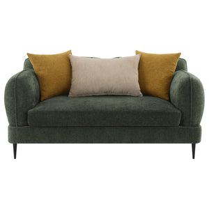 English Elm Repley Chenille Loveseat with Round Track Arms and Foam Cushions for Modern Living B062P519825