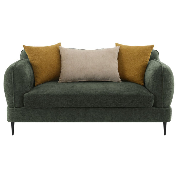 English Elm Repley Chenille Loveseat with Round Track Arms and Foam Cushions for Modern Living B062P519825