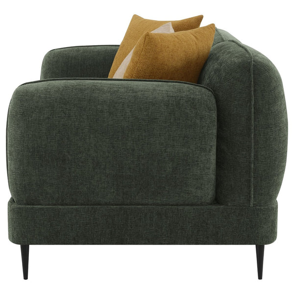 English Elm Repley Chenille Loveseat with Round Track Arms and Foam Cushions for Modern Living B062P519825